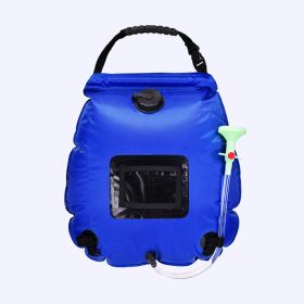 20L Outdoor Bathing Bag Solar Hiking Camping Shower Bag Portable Heating Bathing Water Storage Bag Hose Switchable Shower Head - Blue