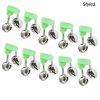 10pcs Fishing Bite Alarms Fishing Rod Bell Rod Clamp Tip Clip Bells Ring; Green ABS Fishing Accessory - Style1