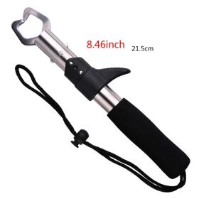 1pc Stainless Steel Fish Lip Gripping Pliers; Fish Holder Grabber Clamp Tool; Luring Gear; Fishing Accessories - Gun style