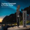 5.3oz Small & Extremely Zoomable LED Tactical Handheld Flashlight with Knife - color