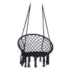 Tassel Hammock Chair - Beige - Black