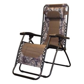 Infinity Zero Gravity Steel Frame Patio Deck Chair, Camouflage - Brown