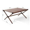 Aluminum Roll-Top Camping Table, Dark Brown - Dark Brown