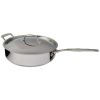 Chef's Classic Stainless Steel 5.5 Qt. SautâˆšÂ© Pan with Helper Handle & Cover - Stainless Steel