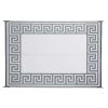 9" x 12" Gray Reversible RV Outdoor Patio Mat - 9 x 12-Gray Greek Key