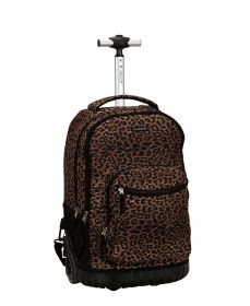 Luggage 19" Rolling Backpack R02 - Leopard