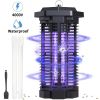 Bug Zapper 4000 Volt Waterproof Electric Mosquito Killer Trap mosquito repellent outdoor for Home Backyard Patio Garden, Black - Black