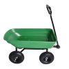 folding wagon  Poly Garden Dump Cart with Steel Frame and 10-in. Pneumatic Tires;  300-Pound Capacity - green