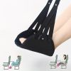 Flight Car Travel Essential Aviation Seat Foot Pad, Adjustable Train Airplane Foot Rest Feet Hammock, Portable Travel Accessories - Black