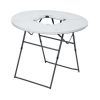 Camping Table, White and Black - white