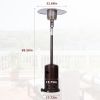 Outdoor Gas Heater, Portable Heater, 88 Inches Tall Premium Standing Patio Heater, With Auto Shut Off And Simple Ignition System, Wheels And Base Rese