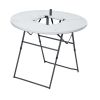 Camping Table, White and Black - white