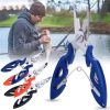 Stainless Steel Multi-function Lure Pliers; Portable Fishing Scissors; Fish Control Hook Tool - Blue