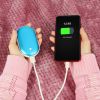 Portable Hand Warmer 5000mAh Power Bank Rechargeable Pocket Warmer Double-Sided Heating Handwarmer - Blue