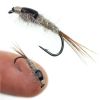 5-30Pcs Black Back Rabbit Ear Wire Nymph Flies Trout Fly Fishing Lures 10# For Freshwater Saltwater - Pack Of 10Pcs