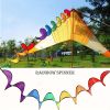 Camping Tent Foldable Rainbow Spiral Windmill Wind Spinner; Camping Accessory Decor - Multi Color