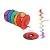 Camping Tent Foldable Rainbow Spiral Windmill Wind Spinner; Camping Accessory Decor - Multi Color