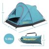 Camping Tent Backpacking Outdoor Family Light Weight Waterproof 2-3 Person Tent Pop Up Shelter - Plus Teal