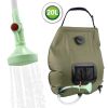 20L Outdoor Bathing Bag Solar Hiking Camping Shower Bag Portable Heating Bathing Water Storage Bag Hose Switchable Shower Head - White