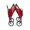 Collapsible Folding Wagon with Straps - red