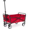 Collapsible Folding Wagon with Straps - red