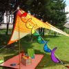 Camping Tent Foldable Rainbow Spiral Windmill Wind Spinner; Camping Accessory Decor - Multi Color