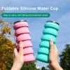 480ml Foldable Silicone Water Cup Creative Protable Travel Cycling Running Water Bottle Folding Outdoor Sports Kettle Drinkware - 480ml - 04