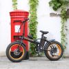 New Pattern Electric Bike Fat Tire With Removable Lithium Battery for Adults - 500W - Orange