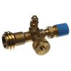 59123 Propane Brass 4-Port Tee - With 5' and 12' Extension Hoses - A