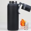 25oz Copper Plating Vaccum Thermo Water Bottles With Wide Mouth For Indoor And Outdoor Use - Orange