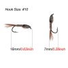 5-30Pcs Black Back Rabbit Ear Wire Nymph Flies Trout Fly Fishing Lures 10# For Freshwater Saltwater - Pack Of 20Pcs