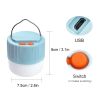 1pc Solar Waterproof Camping Light; Outdoor 60W Tent Lamp USB Rechargeable LED Night Light With Hook Fror Emergency - Blue