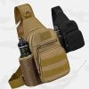 Tactical Shoulder Bag; Molle Hiking Backpack For Hunting Camping Fishing; Trekker Bag - CP And 2 Hooks