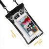 2pcs Oversized Mobile Phone Waterproof Dustproof Bag Touch Screen For Diving Swimming Sealing - 2pcs- Black