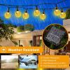 Globe String Solar Lights 30 Ball LED Fairy Solar Lamps 8 Lighting Modes IP65 Waterproof Decorative Lamp - Warm