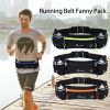 Adjustable Running Belt Fanny Pack With 2 Water Bottle Holder For Men And Women For Fitness Jogging Hiking Travel - Blue