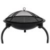 ZOKOP 21 Inch Charcoal Grill (With Charcoal Net) Carrying Bag RT - Black