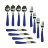 24 Piece Dinnerware Enamel Set - Blue