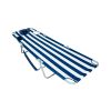 Chaise Lounge Folding Portable Sunbathing Poolside Beach Chair, Red - Striped (Blue)