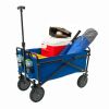 Collapsible Folding Wagon with Straps - NAVY