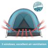 Camping Tent Backpacking Outdoor Family Light Weight Waterproof 2-3 Person Tent Pop Up Shelter - Plus Teal