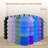 500ml outdoor retractable water bottle portable collapsible silica gel sports cup - as shown - A06 500ML