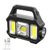 2N1 Solar COB Work Light - Black