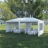 Party Tent 10'x20', Canopy Outdoor Tents for Wedding, Camping, Events Shelter (White) - White