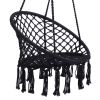 Tassel Hammock Chair - Beige - Black