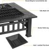 Upland 32inch Charcoal Fire Pit with Cover  - Black