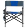 2-piece Padded Folding Outdoor Chair with Storage Pockets; Lightweight Oversized Directors Chair for indoor;  Outdoor Camping;  Picnics and Fishing -