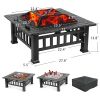 Upland 32inch Charcoal Fire Pit with Cover  - Black