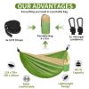 Camping Hammock Double & Single Portable Hammock With 2 Tree Straps And 2 Carabiners; Lightweight Nylon Parachute Hammocks Camping Accessories Gear -