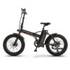 New Pattern Electric Bike Fat Tire With Removable Lithium Battery for Adults - 500W - Black